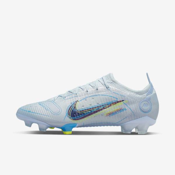 Nike Mercurial Vapor 14 Elite FG Firm-Grounds Fußballschuhe Damen Grau Hellblau Blau | NK892OUN