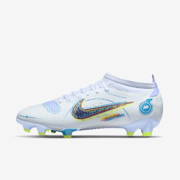 Nike Mercurial Vapor 14 Pro FG Firm-Ground Fußballschuhe Herren Grau Hellblau Blau | NK376CSN