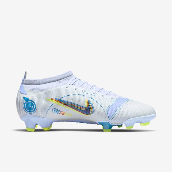 Nike Mercurial Vapor 14 Pro FG Firm-Ground Fußballschuhe Damen Grau Hellblau Blau | NK986FNE