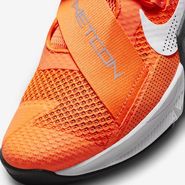 Nike Metcon 7 FlyEase Sportschuhe Damen Orange Dunkelgrau Türkis Weiß | NK109MXB