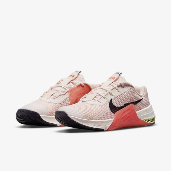 Nike Metcon 7 Sportschuhe Damen Hellrosa Hellgrün Lila | NK780MKG