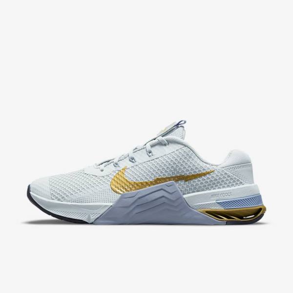 Nike Metcon 7 Sportschuhe Damen Platin Metal Gold | NK271WQK