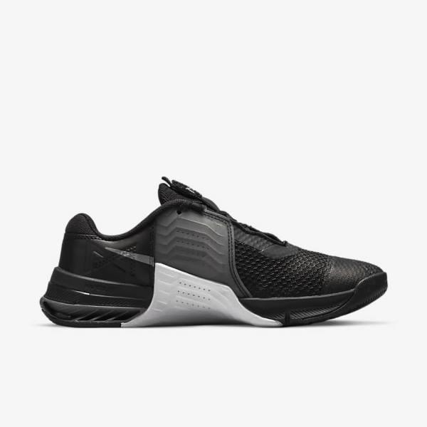 Nike Metcon 7 Sportschuhe Damen Schwarz Weiß Grau Metal Dunkelgrau | NK436ZVT