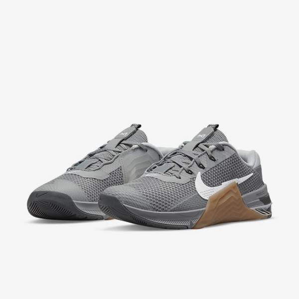 Nike Metcon 7 Sportschuhe Herren Grau Braun Dunkelgrau Weiß | NK698CXI