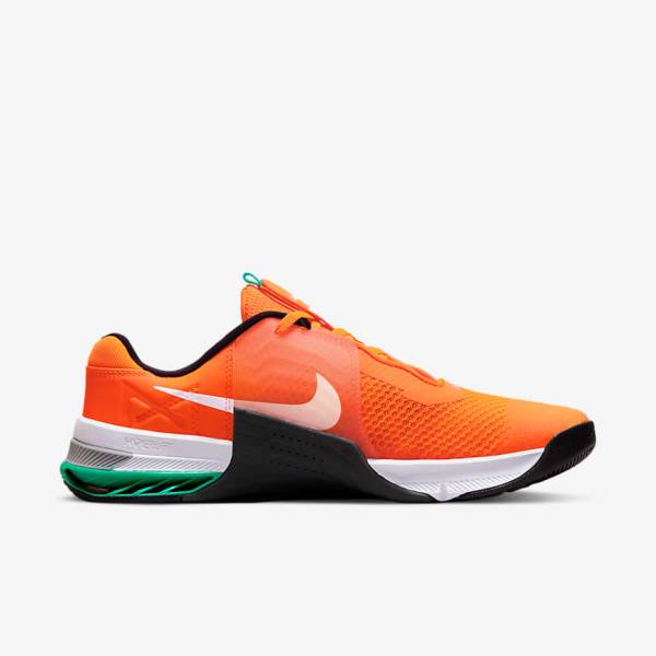 Nike Metcon 7 Sportschuhe Herren Orange Dunkelgrau Türkis Weiß | NK602IUH