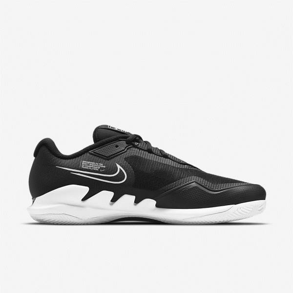 Nike NikeCourt Air Zoom Vapor Pro Clay Court Tennisschuhe Herren Schwarz Weiß | NK529ATV