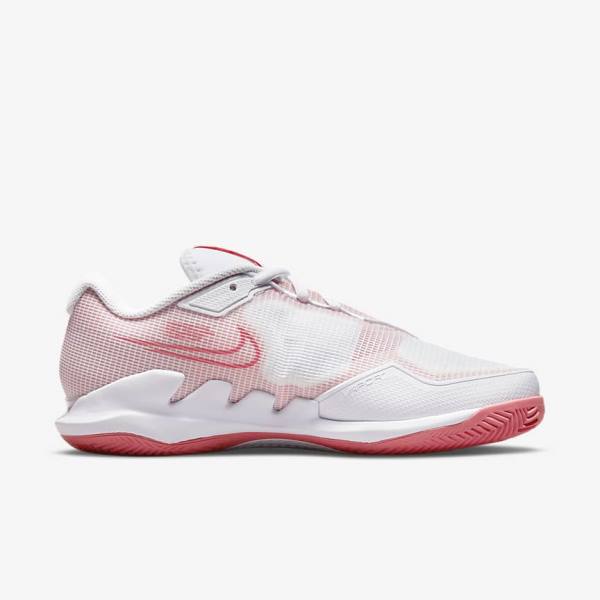 Nike NikeCourt Air Zoom Vapor Pro Clay Court Tennisschuhe Damen Weiß Rosa Hellblau | NK753ZDJ