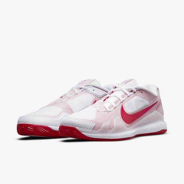 Nike NikeCourt Air Zoom Vapor Pro Clay Court Tennisschuhe Herren Weiß Rot | NK763PCS