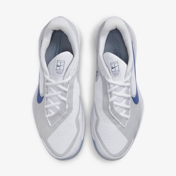 Nike NikeCourt Air Zoom Vapor Pro Hard-Court Tennisschuhe Herren Weiß Grau Navy | NK301OYB