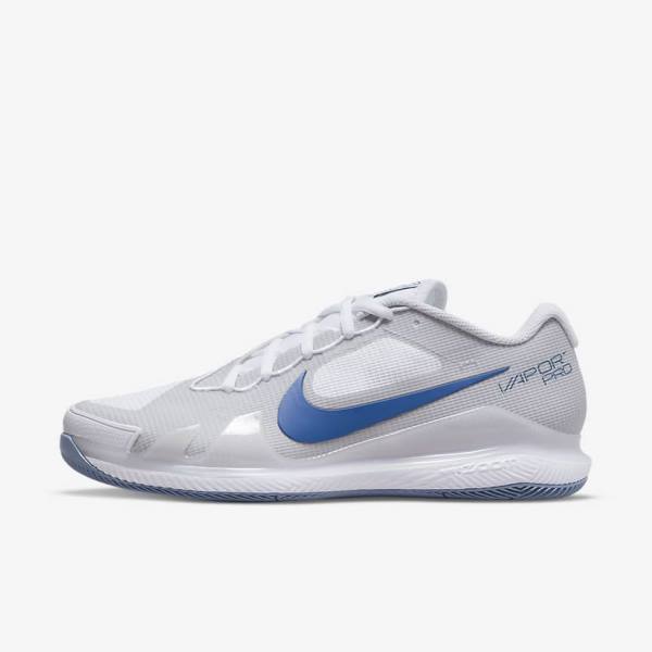 Nike NikeCourt Air Zoom Vapor Pro Hard-Court Tennisschuhe Herren Weiß Grau Navy | NK301OYB