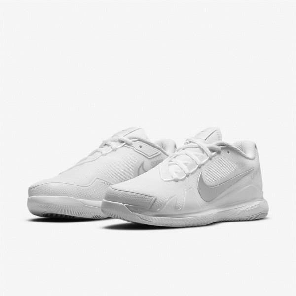 Nike NikeCourt Air Zoom Vapor Pro Hard-Court Tennisschuhe Damen Weiß Metal Silber | NK423OFR