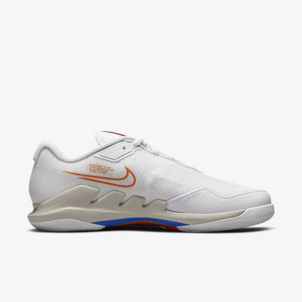 Nike NikeCourt Air Zoom Vapor Pro Hard-Court Tennisschuhe Damen Weiß Hellbeige Blau | NK926JSV