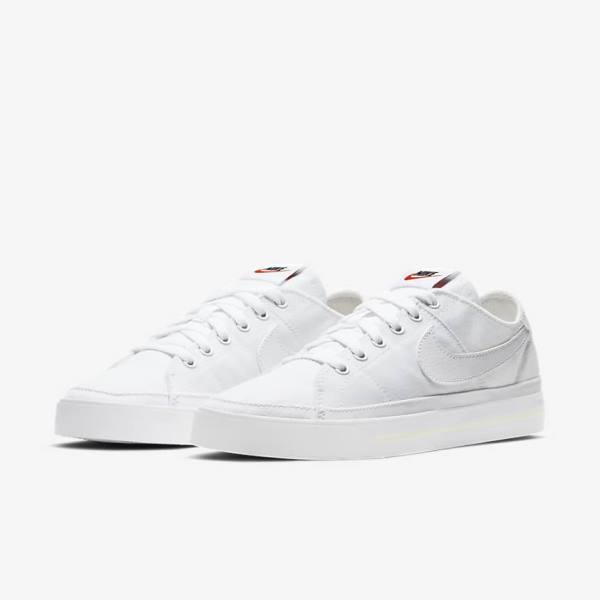 Nike NikeCourt Legacy Canvas Sneakers Damen Weiß | NK072BOE