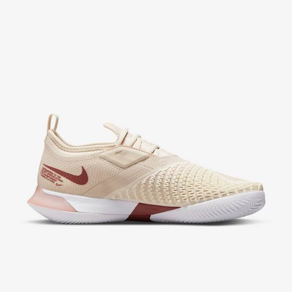 Nike NikeCourt React Vapor NXT Clay Court Tennisschuhe Damen Weiß Koralle Rot | NK135YNP