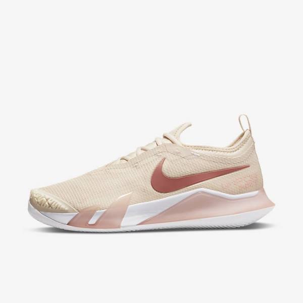 Nike NikeCourt React Vapor NXT Clay Court Tennisschuhe Damen Weiß Koralle Rot | NK135YNP