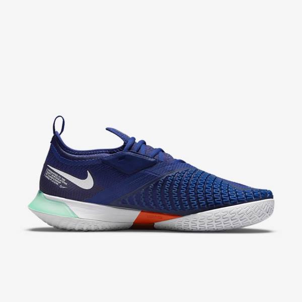 Nike NikeCourt React Vapor NXT Hard-Court Tennisschuhe Herren Königsblau Blau Türkis Orange Weiß | NK420DRI