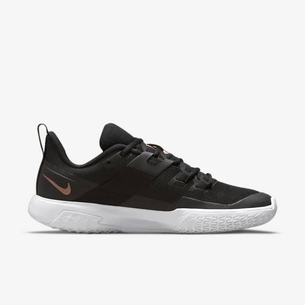 Nike NikeCourt Vapor Lite Hard-Court Tennisschuhe Damen Schwarz Weiß Metal Rot Braun | NK584IPR