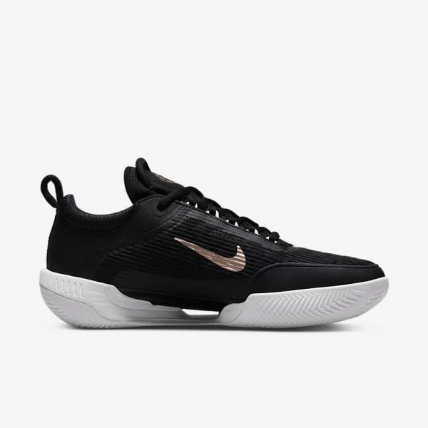 Nike NikeCourt Zoom NXT Clay Court Tennisschuhe Damen Schwarz Weiß Dunkelgrau Metal Rot Braun | NK054VJW