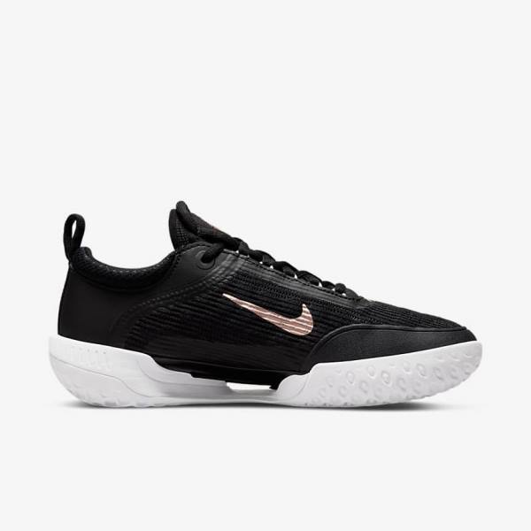 Nike NikeCourt Zoom NXT Hard Court Tennisschuhe Damen Schwarz Weiß Metal Rot Braun | NK104LOH