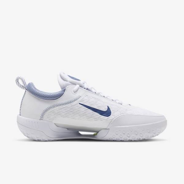 Nike NikeCourt Zoom NXT Hard Court Tennisschuhe Herren Weiß Grau Navy | NK307LIG