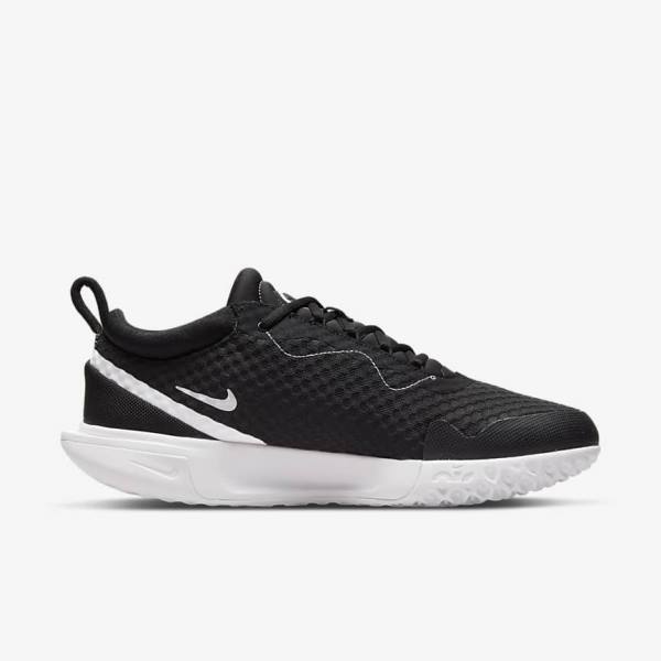 Nike NikeCourt Zoom Pro Hard Court Tennisschuhe Herren Schwarz Weiß | NK473OUV