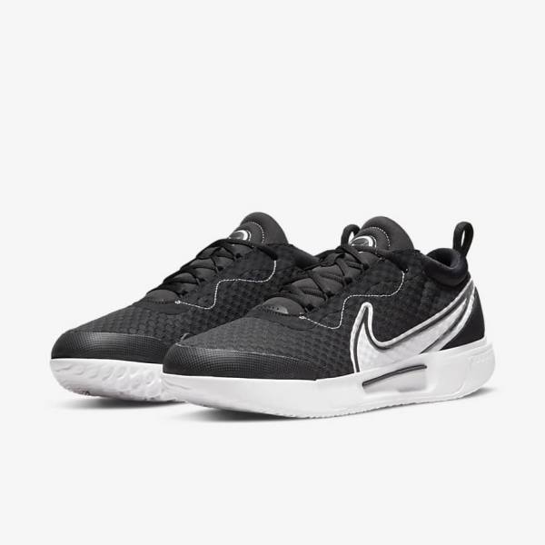 Nike NikeCourt Zoom Pro Hard Court Tennisschuhe Herren Schwarz Weiß | NK473OUV