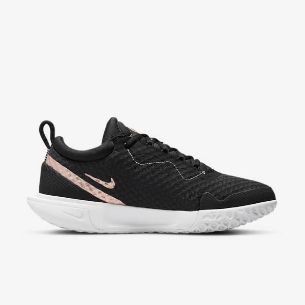 Nike NikeCourt Zoom Pro Hard Court Tennisschuhe Damen Schwarz Weiß Metal Rot Braun | NK783HJX