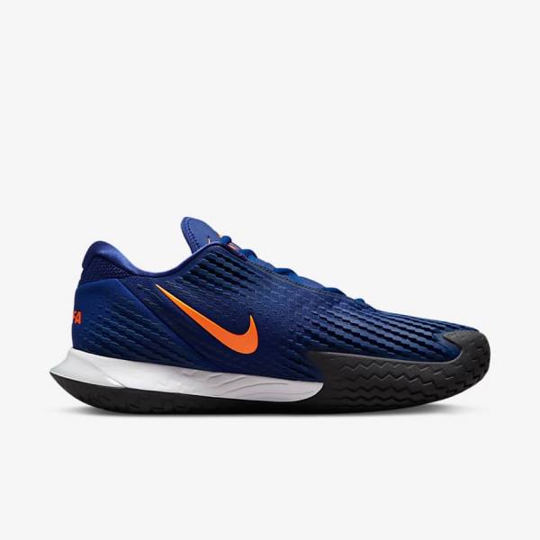 Nike NikeCourt Zoom Vapor Cage 4 Rafa Hard Court Tennisschuhe Herren Königsblau Blau Orange Schwarz Weiß | NK051ADR