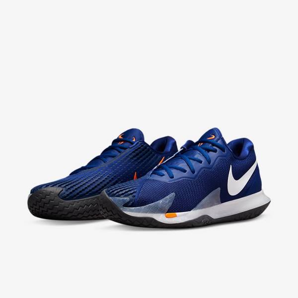 Nike NikeCourt Zoom Vapor Cage 4 Rafa Hard Court Tennisschuhe Herren Königsblau Blau Orange Schwarz Weiß | NK051ADR