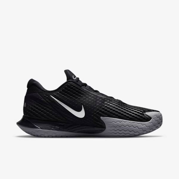 Nike NikeCourt Zoom Vapor Cage 4 Rafa Hard Court Tennisschuhe Herren Schwarz Metal Silber | NK307IKB