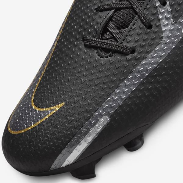 Nike Phantom GT2 Academy Dynamic Fit MG Multi-Ground Fußballschuhe Herren Schwarz Metal Gold Dunkelgrau Metal Dunkelgrau | NK381RHG