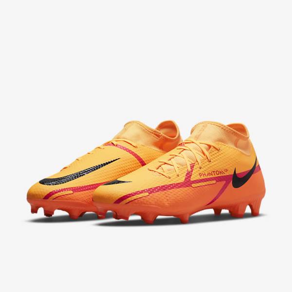 Nike Phantom GT2 Academy Dynamic Fit MG Multi-Ground Fußballschuhe Damen Orange Hellrot Schwarz | NK750AWE