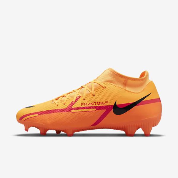 Nike Phantom GT2 Academy Dynamic Fit MG Multi-Ground Fußballschuhe Damen Orange Hellrot Schwarz | NK750AWE