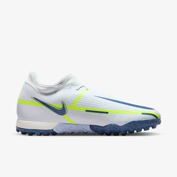 Nike Phantom GT2 Academy Dynamic Fit TF Turf Fußballschuhe Damen Grau Hellblau Dunkelblau | NK243KYS