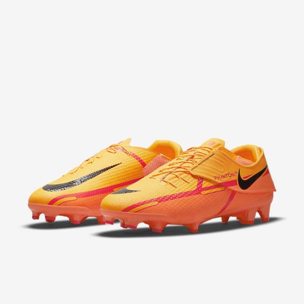 Nike Phantom GT2 Academy FlyEase MG Multi-Grounds Fußballschuhe Damen Orange Hellrot Schwarz | NK564IUC