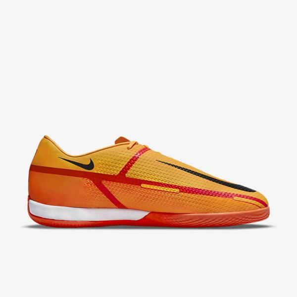 Nike Phantom GT2 Academy IC Indoor-Court Fußballschuhe Herren Orange Hellrot Schwarz | NK209RSU