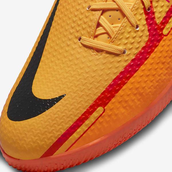 Nike Phantom GT2 Academy IC Indoor-Court Fußballschuhe Herren Orange Hellrot Schwarz | NK209RSU