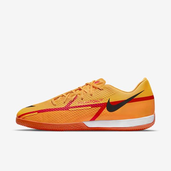 Nike Phantom GT2 Academy IC Indoor-Court Fußballschuhe Damen Orange Hellrot Schwarz | NK695CPV