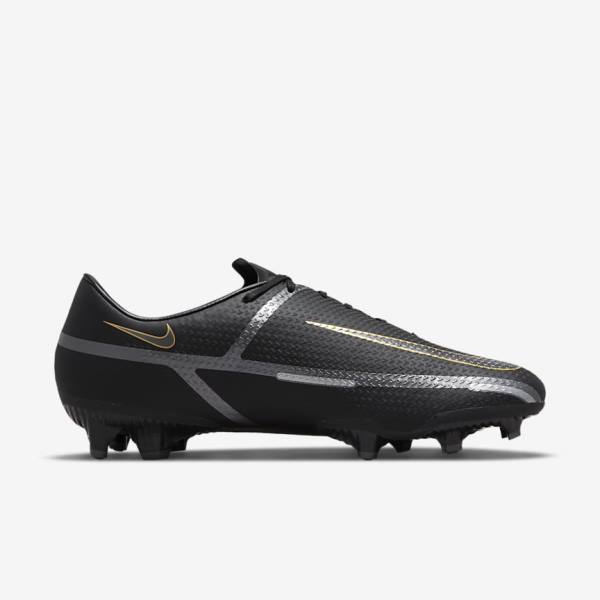 Nike Phantom GT2 Academy MG Multi-Ground Fußballschuhe Herren Schwarz Metal Gold Dunkelgrau Metal Dunkelgrau | NK276DIC