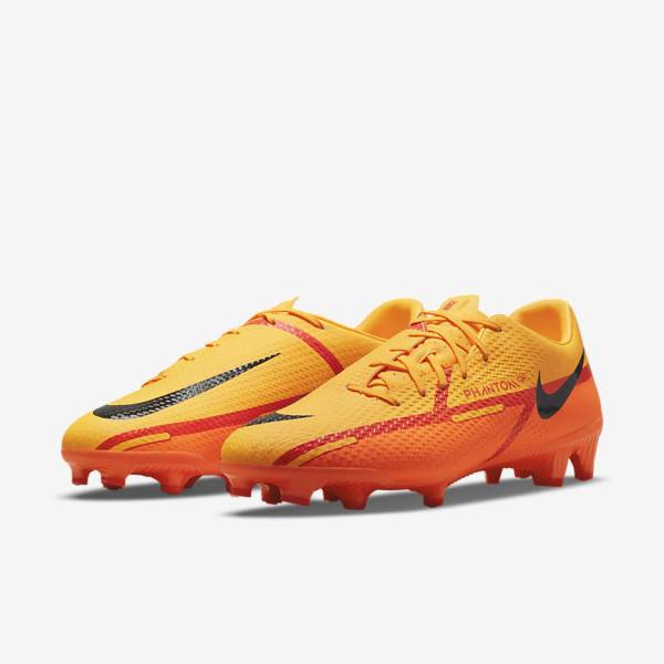 Nike Phantom GT2 Academy MG Multi-Ground Fußballschuhe Damen Orange Hellrot Schwarz | NK702AWZ