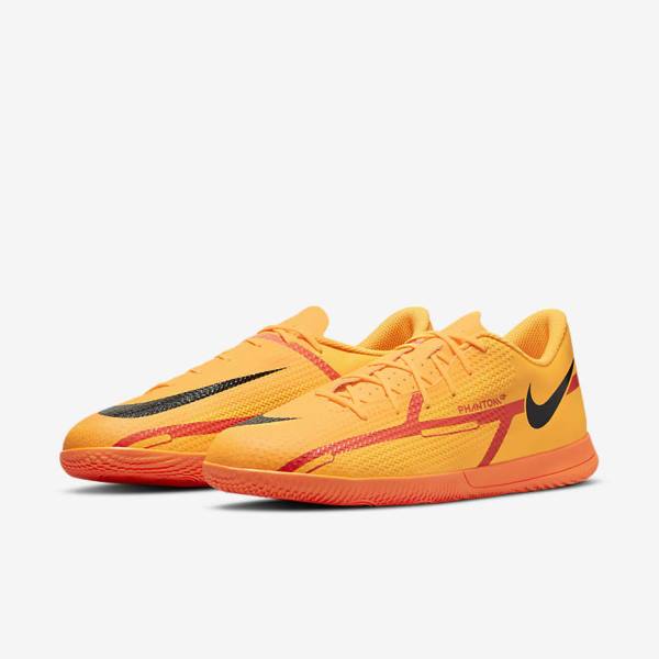 Nike Phantom GT2 Club IC Indoor Court Fußballschuhe Damen Orange Hellrot Schwarz | NK185RGY