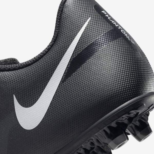 Nike Phantom GT2 Club MG Multi-Ground Fußballschuhe Herren Schwarz Dunkelgrau Metal Silber | NK850WDG