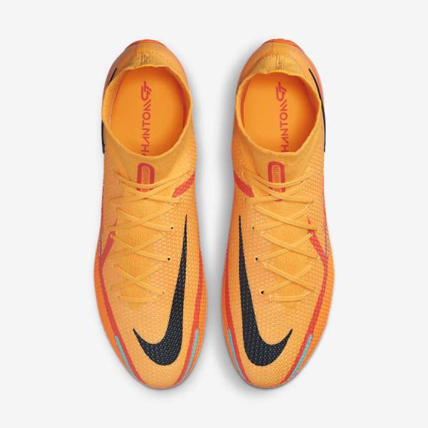 Nike Phantom GT2 Dynamic Fit Elite AG-Pro Artificial-Grass Fußballschuhe Herren Orange Hellrot Schwarz | NK816KDQ