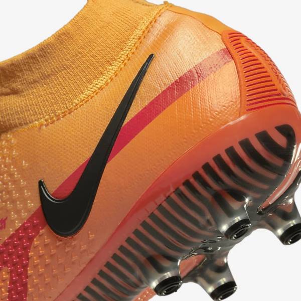 Nike Phantom GT2 Dynamic Fit Elite AG-Pro Artificial-Grass Fußballschuhe Herren Orange Hellrot Schwarz | NK816KDQ