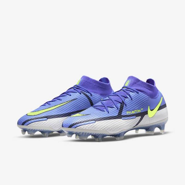 Nike Phantom GT2 Dynamic Fit Elite FG Firm-Ground Fußballschuhe Damen Blau Grau | NK023UNA