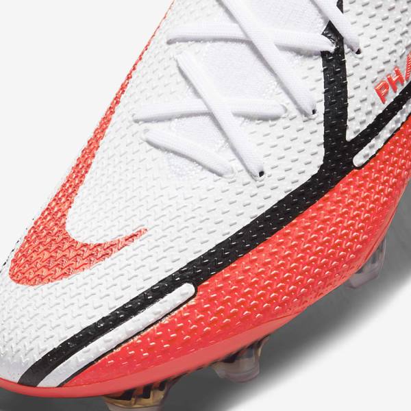 Nike Phantom GT2 Dynamic Fit Elite FG Firm-Ground Fußballschuhe Herren Weiß Hellrot | NK042IKE