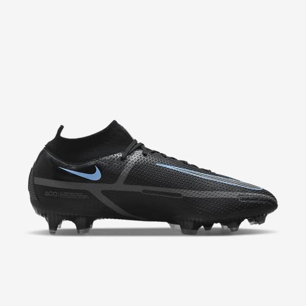 Nike Phantom GT2 Dynamic Fit Elite FG Firm-Ground Fußballschuhe Damen Schwarz Grau | NK769ITO