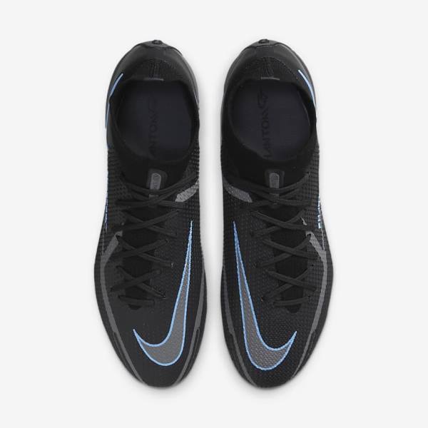 Nike Phantom GT2 Dynamic Fit Elite FG Firm-Ground Fußballschuhe Damen Schwarz Grau | NK769ITO