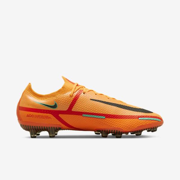 Nike Phantom GT2 Elite AG-Pro Artificial-Grass Fußballschuhe Damen Orange Hellrot Schwarz | NK289QTV