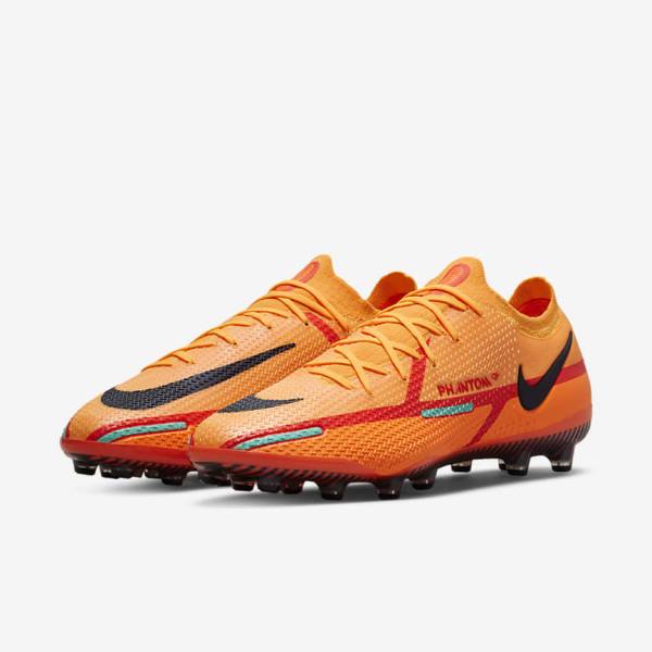 Nike Phantom GT2 Elite AG-Pro Artificial-Grass Fußballschuhe Damen Orange Hellrot Schwarz | NK289QTV